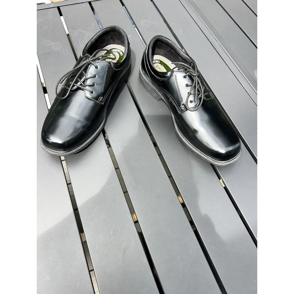 Nunn Bush KORE Comfort Gel Men's Black Leather Oxford Dress Shoes Size 13 M